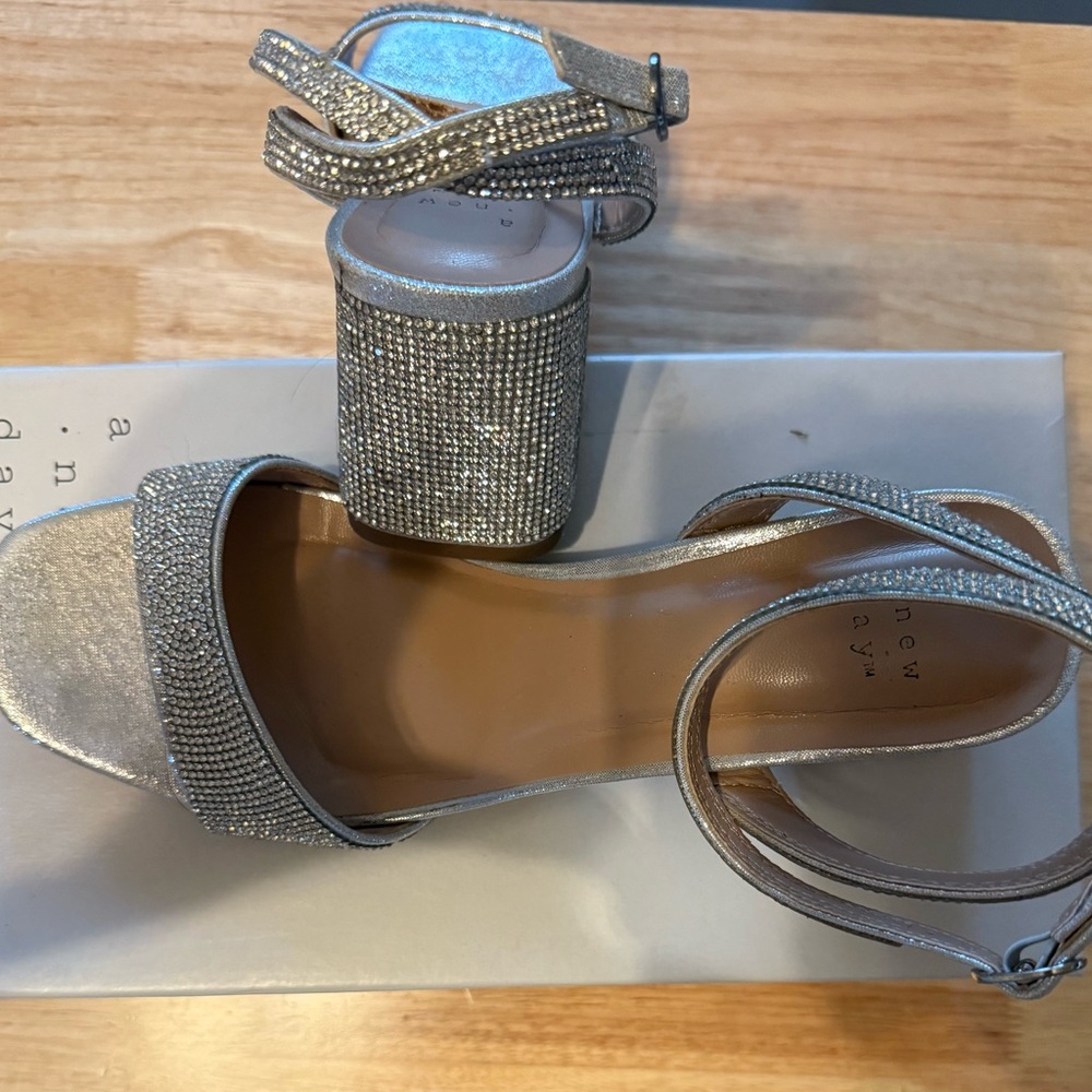 Elegant Silver Women's Sandals By A New Day